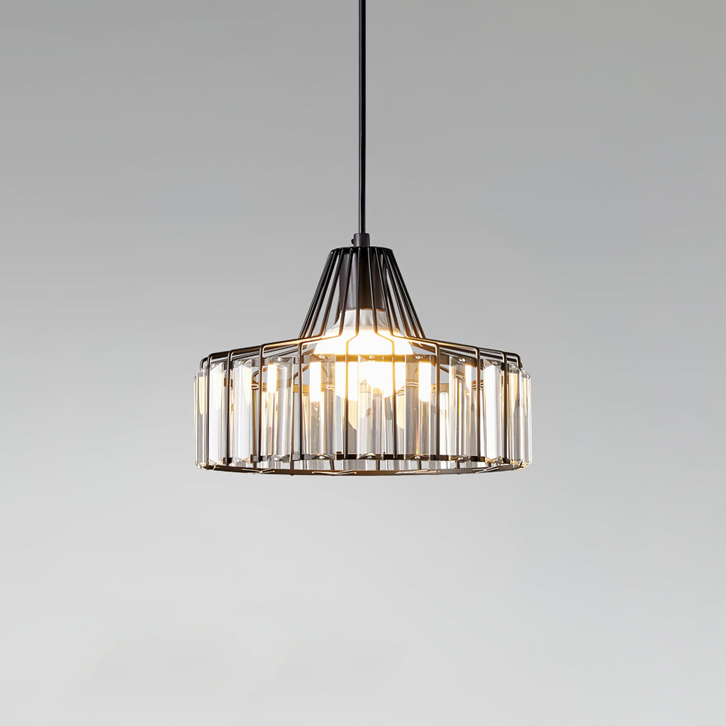 Modern Black Crystal Pendant Light | Elegant Hanging Fixture