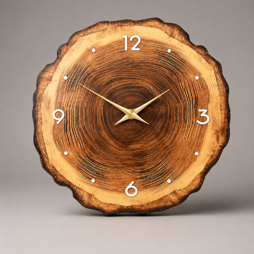 Woven Rattan Round Wall Clock