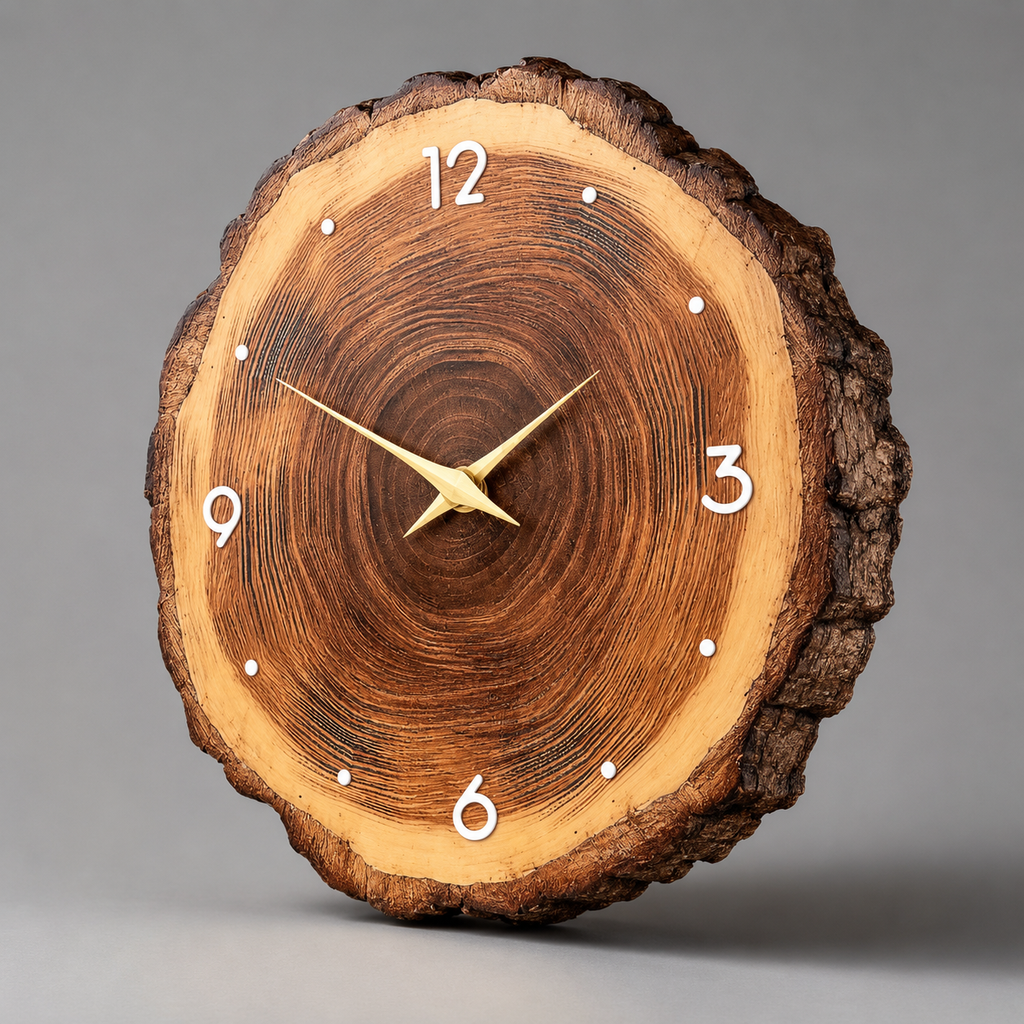 Woven Rattan Round Wall Clock