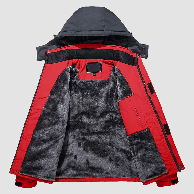 Men's Insulated Water-Repellent Winter Ski Jacket with Fleece Lining - Breathable & Stylish Outerwear for Cold Weather Adventures