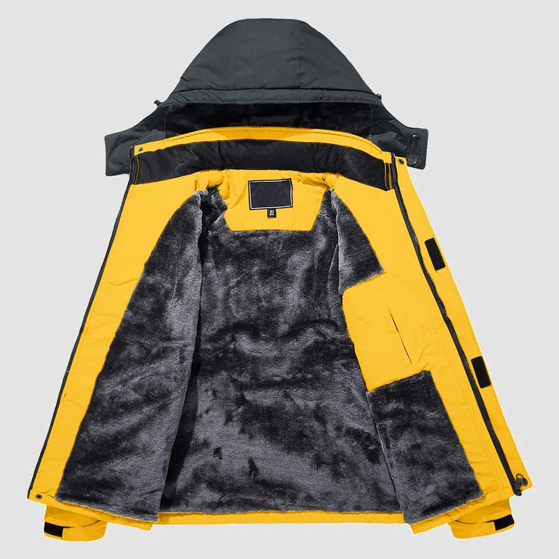Men's Insulated Water-Repellent Winter Ski Jacket with Fleece Lining - Breathable & Stylish Outerwear for Cold Weather Adventures