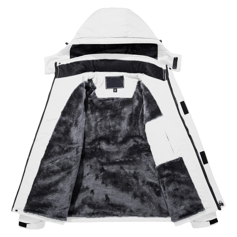 Men's Insulated Water-Repellent Winter Ski Jacket with Fleece Lining - Breathable & Stylish Outerwear for Cold Weather Adventures