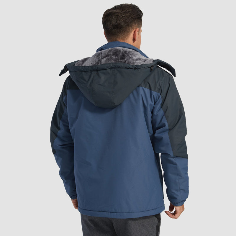 Men's Insulated Water-Repellent Winter Ski Jacket with Fleece Lining - Breathable & Stylish Outerwear for Cold Weather Adventures