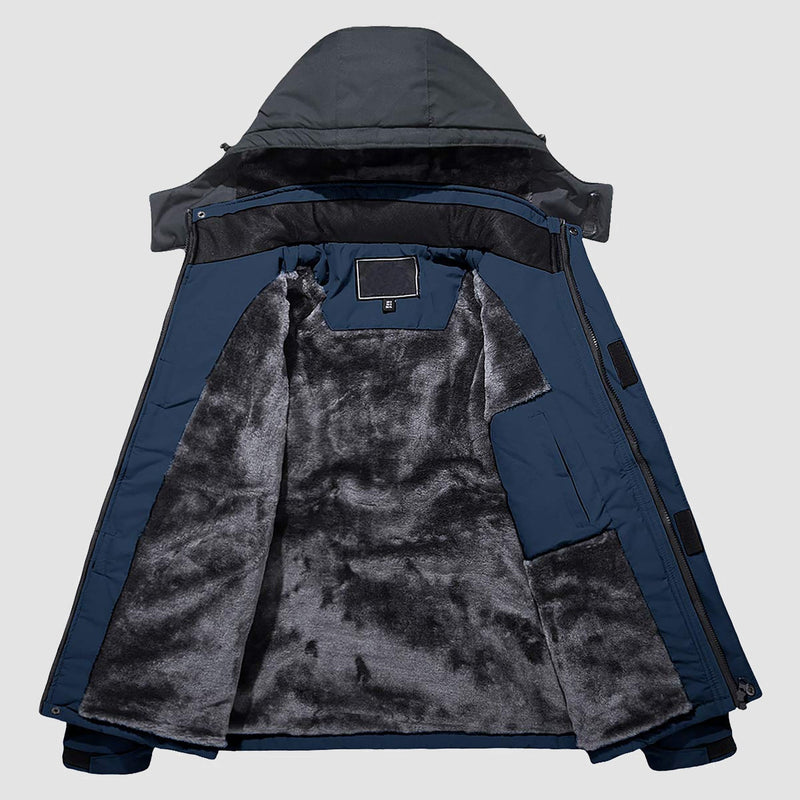 Men's Insulated Water-Repellent Winter Ski Jacket with Fleece Lining - Breathable & Stylish Outerwear for Cold Weather Adventures