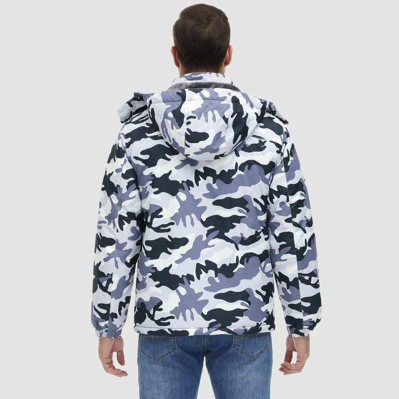 Men's Insulated Water-Repellent Winter Ski Jacket with Fleece Lining - Breathable & Stylish Outerwear for Cold Weather Adventures