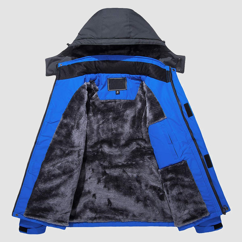 Men's Insulated Water-Repellent Winter Ski Jacket with Fleece Lining - Breathable & Stylish Outerwear for Cold Weather Adventures