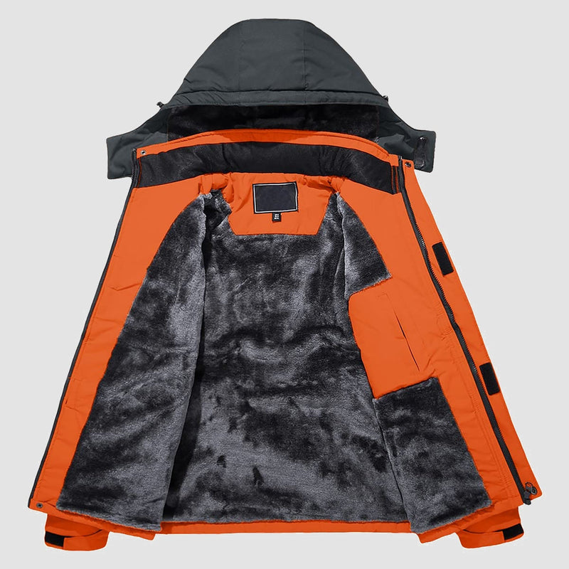 Men's Insulated Water-Repellent Winter Ski Jacket with Fleece Lining - Breathable & Stylish Outerwear for Cold Weather Adventures