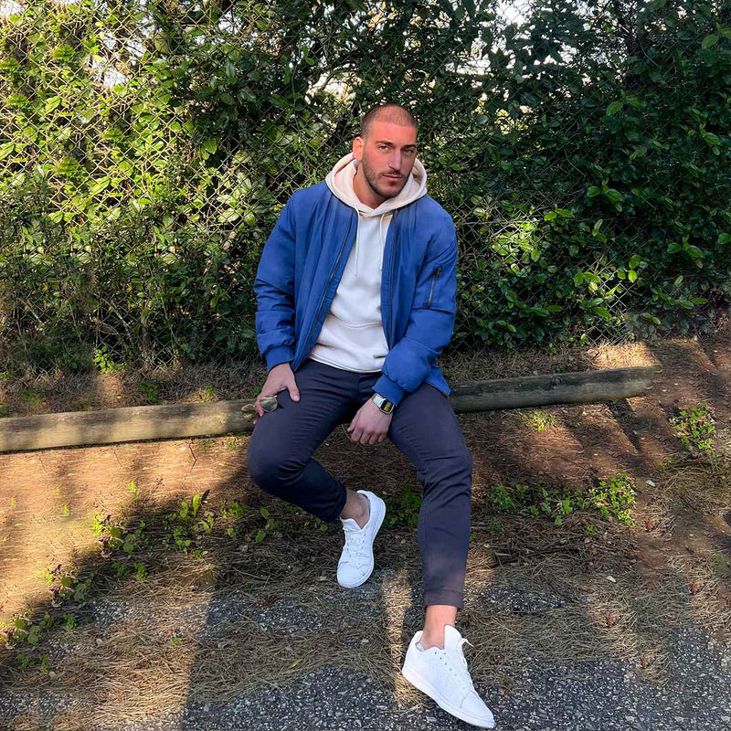 Men's Lightweight Casual Zip-Up Bomber Jacket - Versatile Windbreaker for Everyday Style, Comfort & Outdoor Activities