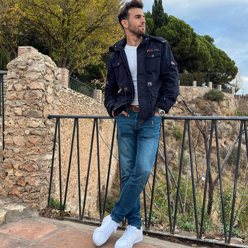 Men's Waterproof Fleece-Lined Winter Military Parka Jacket - Stylish, Warm Outerwear for Cold Weather Protection