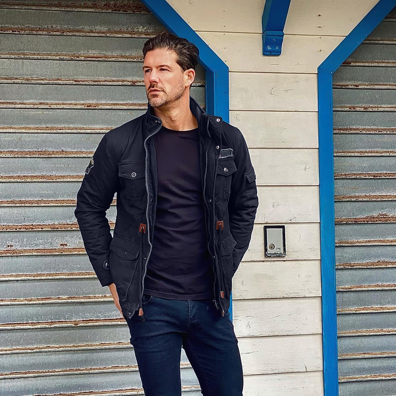 Men's Waterproof Fleece-Lined Winter Military Parka Jacket - Stylish, Warm Outerwear for Cold Weather Protection