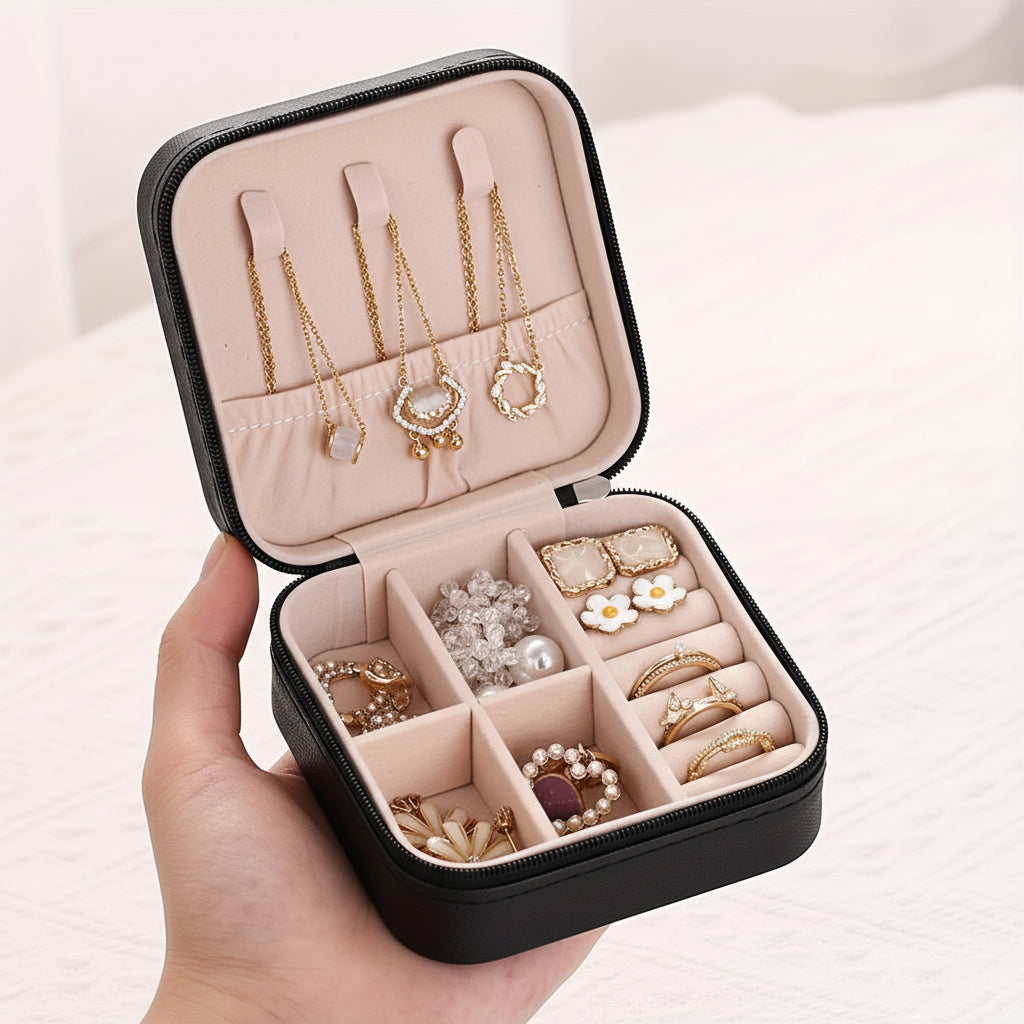 Mothers Day Jewelry Box Travel Organizer Case Zipper