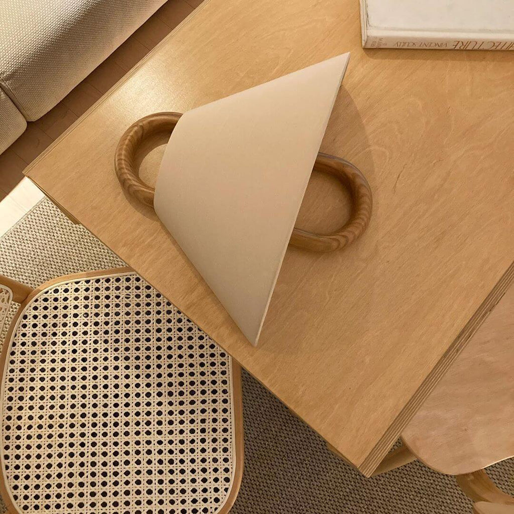 Nordic Wooden Wall Lamp | Minimalist Fabric Shade Sconce