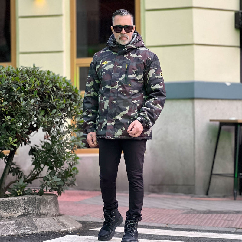 Men's Insulated Water-Repellent Winter Ski Jacket with Fleece Lining - Breathable & Stylish Outerwear for Cold Weather Adventures