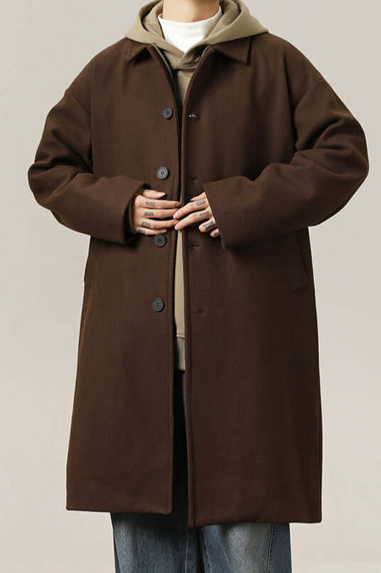 Men's Classic Oversized Wool Coat - Stylish & Warm Outerwear for Every Occasion