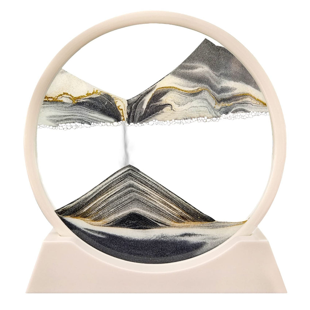 Home Decor Sand Art Moving Glass Display Table Sculpture
