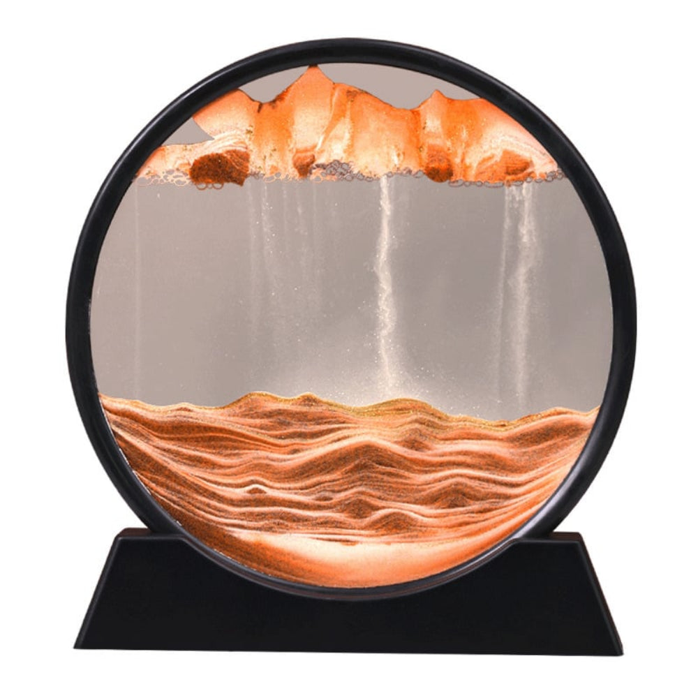 Home Decor Sand Art Moving Glass Display Table Sculpture