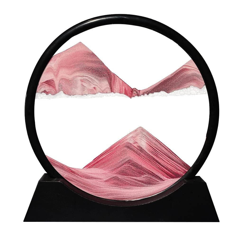 Home Decor Sand Art Moving Glass Display Table Sculpture