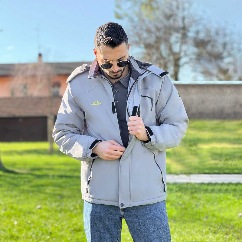 Men's Insulated Water-Repellent Winter Ski Jacket with Fleece Lining - Breathable & Stylish Outerwear for Cold Weather Adventures