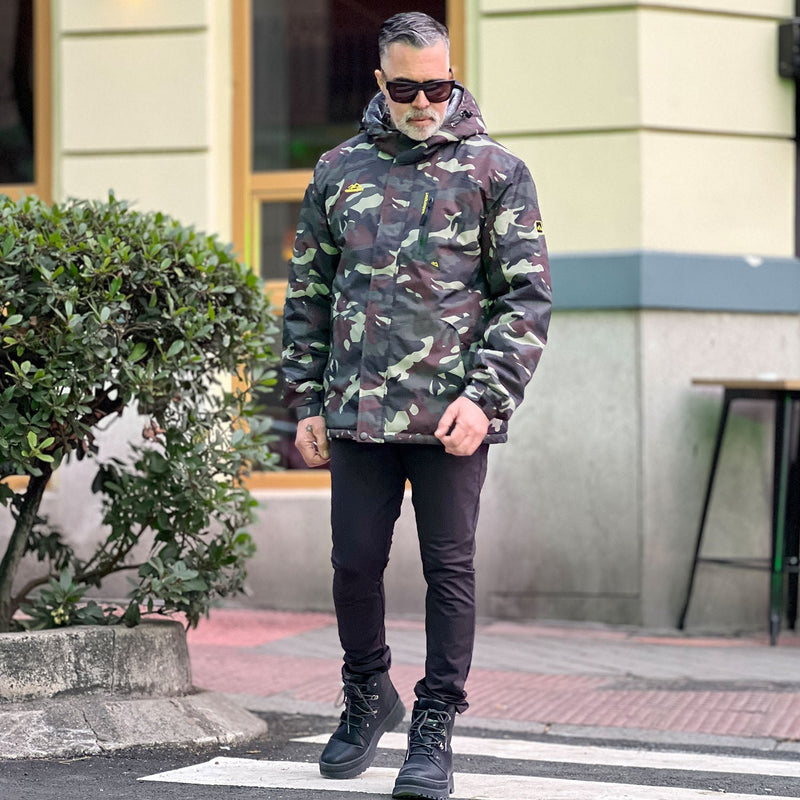 Men's Insulated Water-Repellent Winter Ski Jacket with Fleece Lining - Breathable & Stylish Outerwear for Cold Weather Adventures