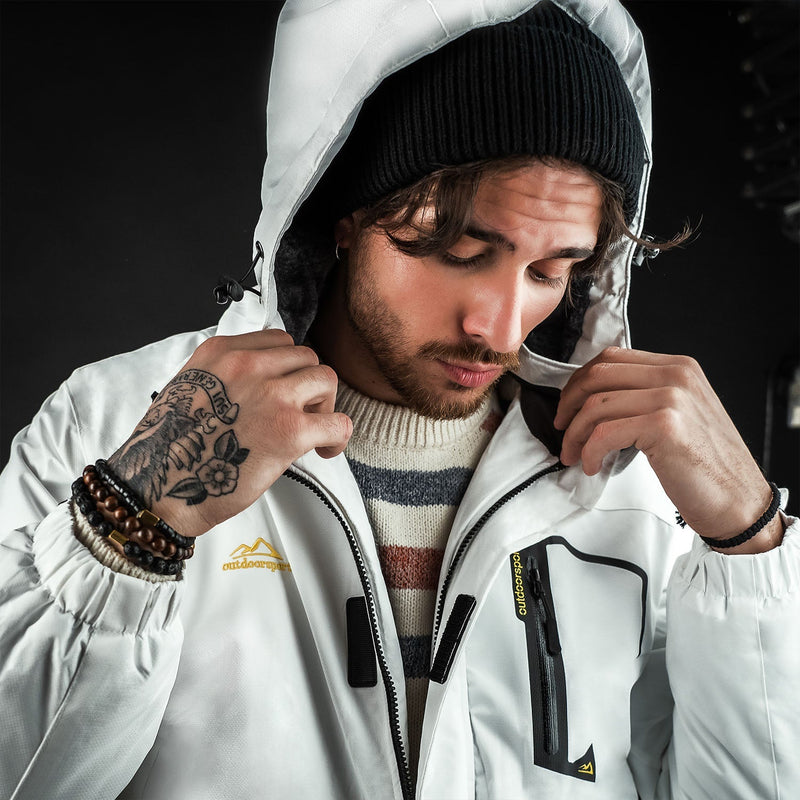 Men's Insulated Water-Repellent Winter Ski Jacket with Fleece Lining - Breathable & Stylish Outerwear for Cold Weather Adventures