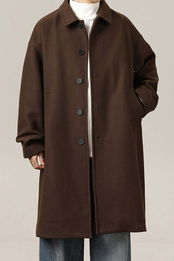 Men's Classic Oversized Wool Coat - Stylish & Warm Outerwear for Every Occasion