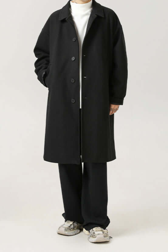 Men's Classic Oversized Wool Coat - Stylish & Warm Outerwear for Every Occasion