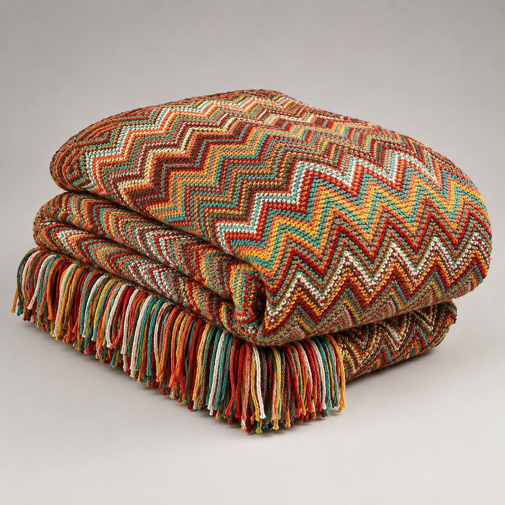 Herringbone Woven Throw Blanket