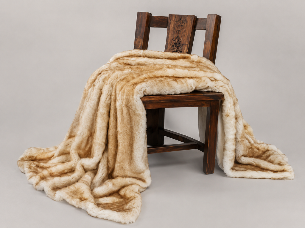 XL Sherpa Print Sofa Blanket