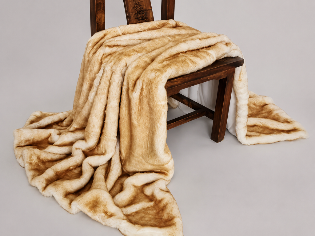 XL Sherpa Print Sofa Blanket