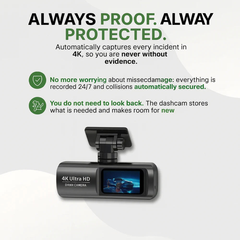 Dash Cam 4K Ultra HD WiFi Night Vision GPS Vehicle Recorder