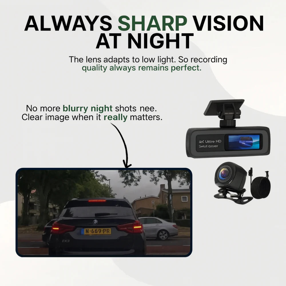 Dash Cam 4K Ultra HD WiFi Night Vision GPS Vehicle Recorder