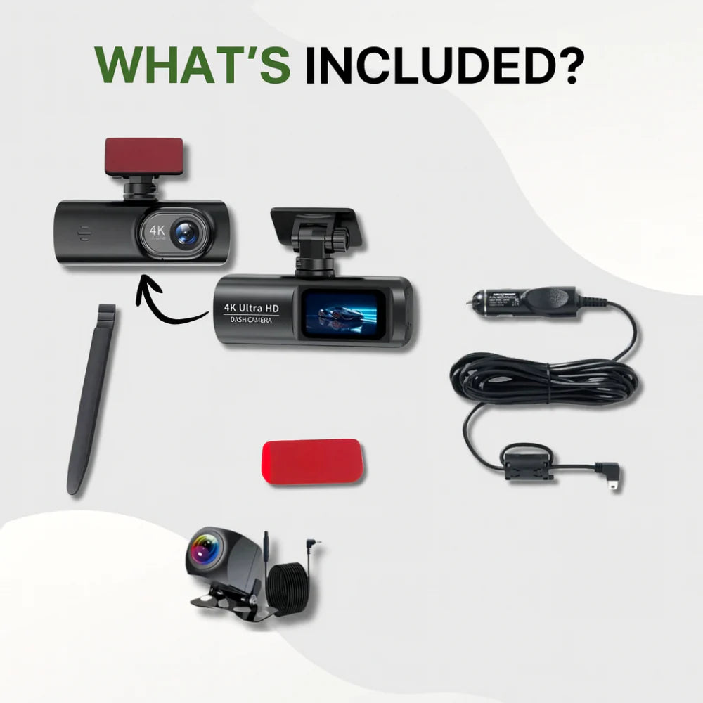 Dash Cam 4K Ultra HD WiFi Night Vision GPS Vehicle Recorder