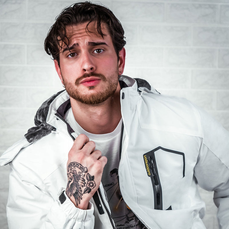 Men's Insulated Water-Repellent Winter Ski Jacket with Fleece Lining - Breathable & Stylish Outerwear for Cold Weather Adventures