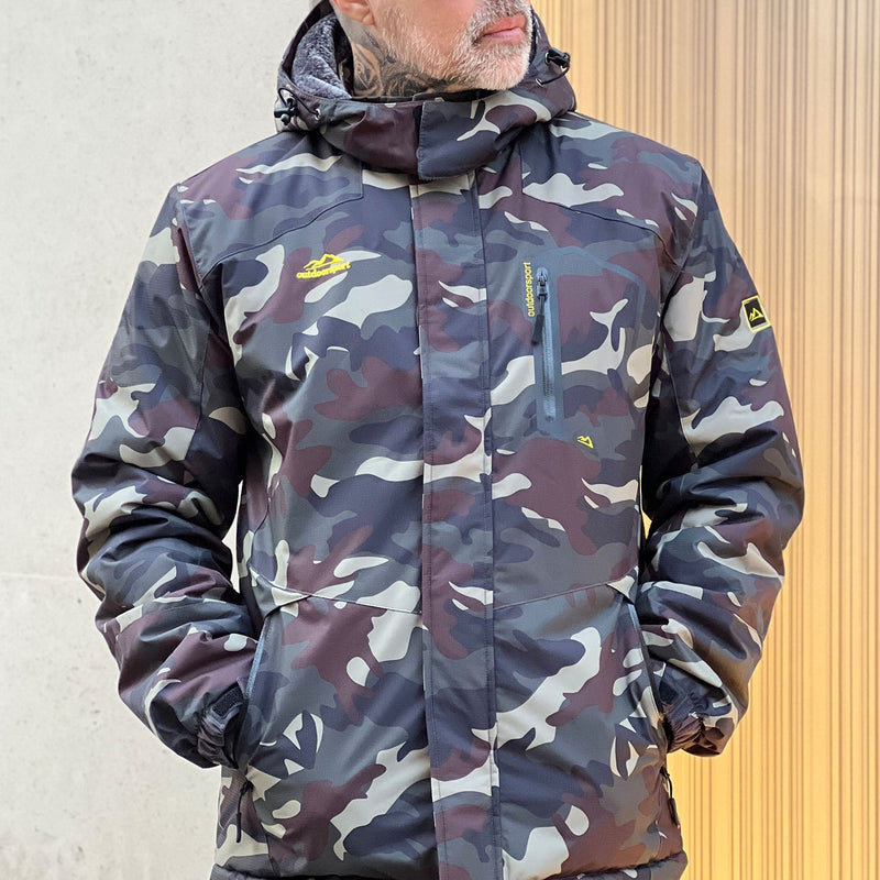 Men's Insulated Water-Repellent Winter Ski Jacket with Fleece Lining - Breathable & Stylish Outerwear for Cold Weather Adventures