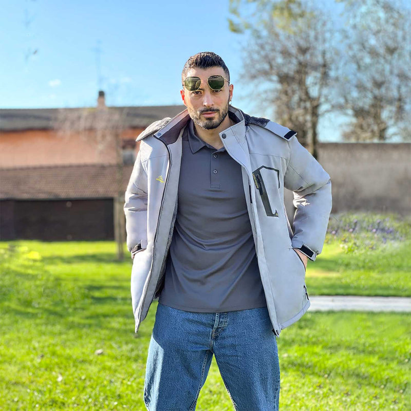 Men's Insulated Water-Repellent Winter Ski Jacket with Fleece Lining - Breathable & Stylish Outerwear for Cold Weather Adventures