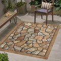 StoneCraft Outdoor Rug | Durable Washable Patio Carpet