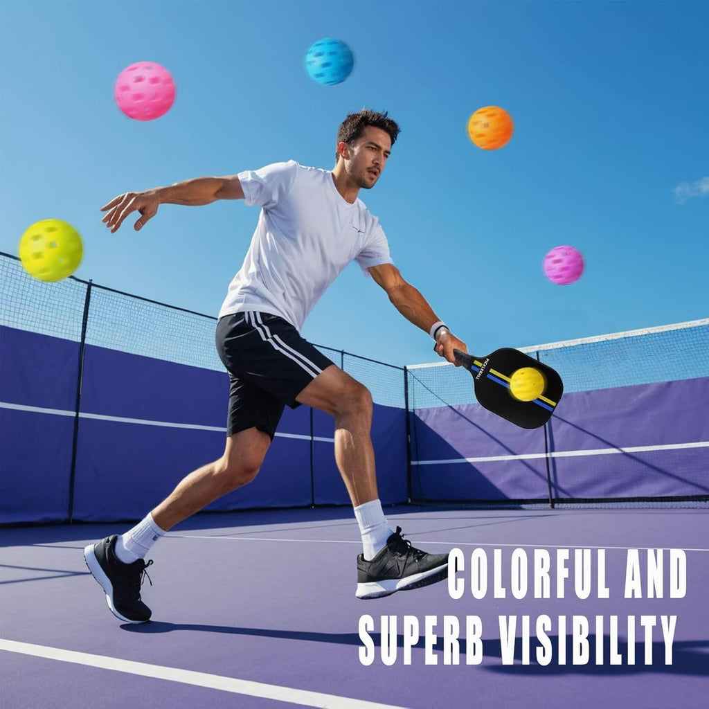 Pickleball Balls Outdoor Durable High Visibility 6 Pack Set