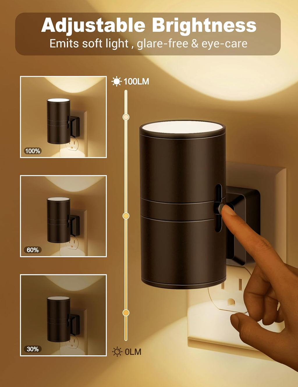 NightNova LED Night Light | Smart Dimmable Plug-in Lamp
