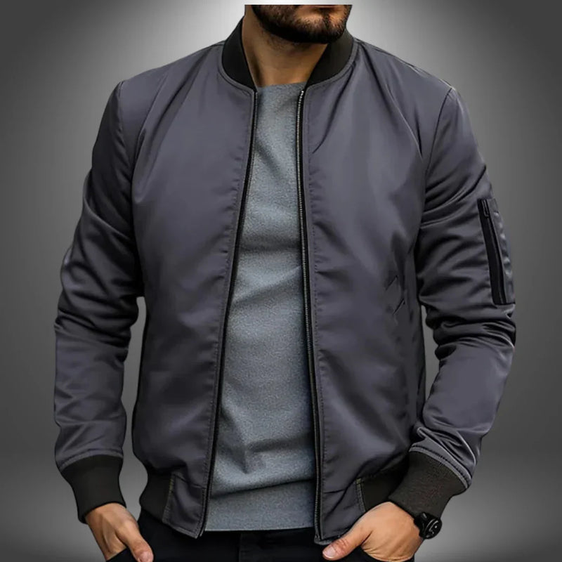 Men's Lightweight Casual Bomber Jacket - Stylish Windbreaker for Everyday Wear | Versatile & Comfortable Outerwear for All Seasons