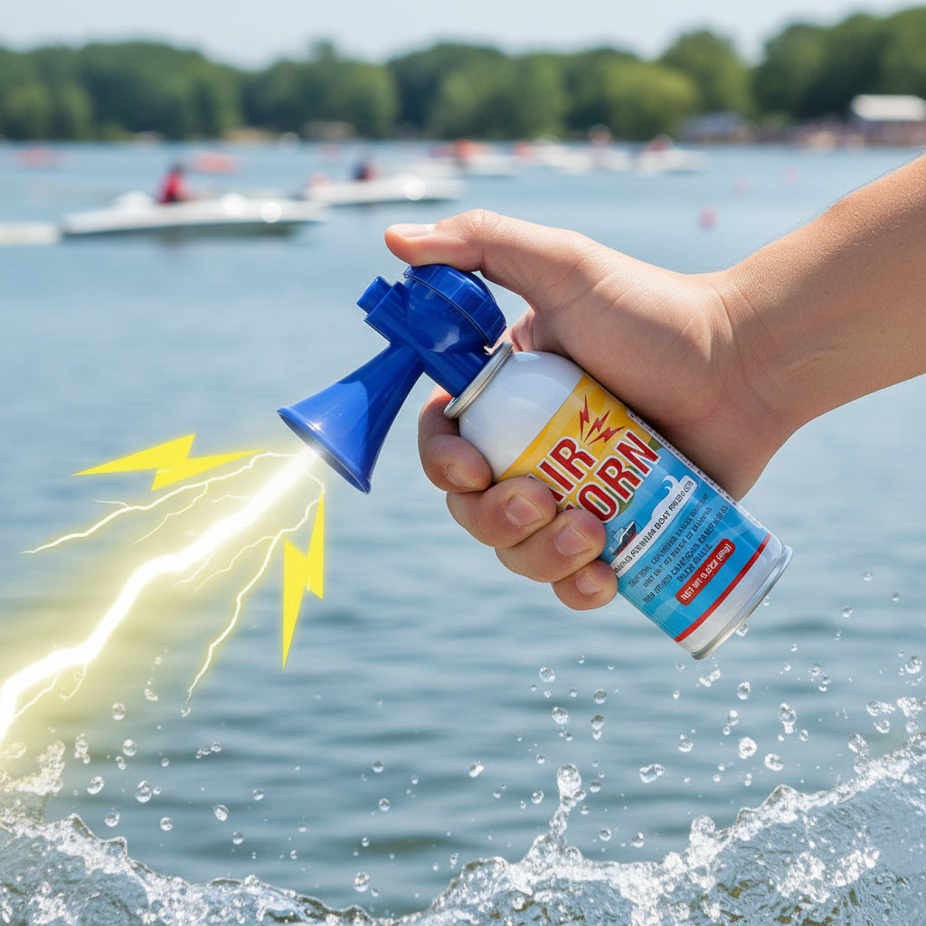 Portable Marine Air Horn Loud Safety Alert Boats Outdoors
