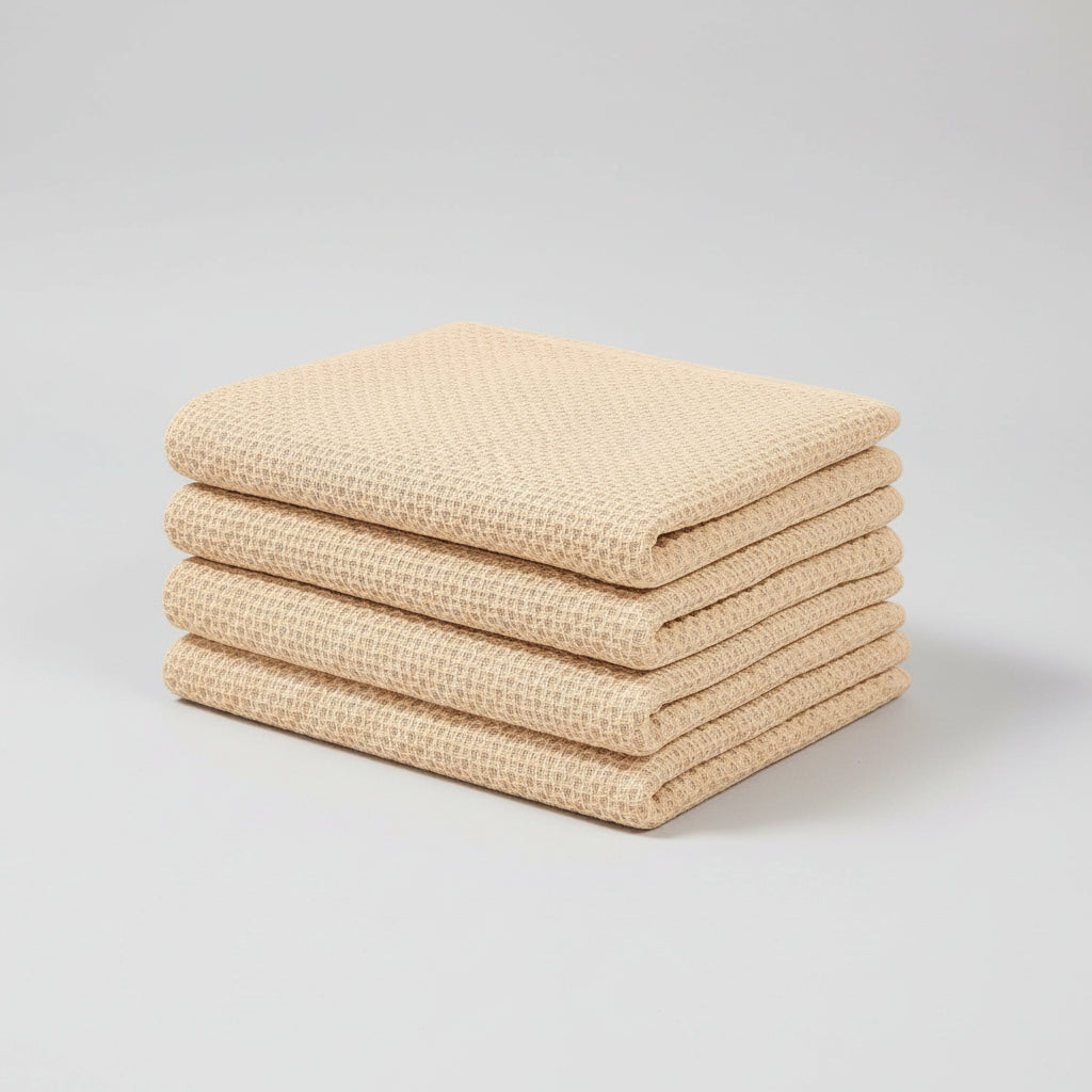 Soft Cotton Dish Cloths Set Absorbent Honeycomb Waffle Weave