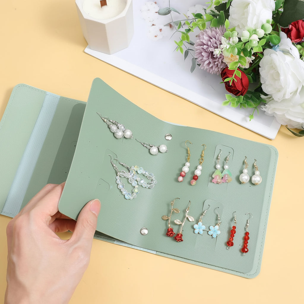 Jewelry Organizer Mothers Day Travel Earring Holder Case Foldable