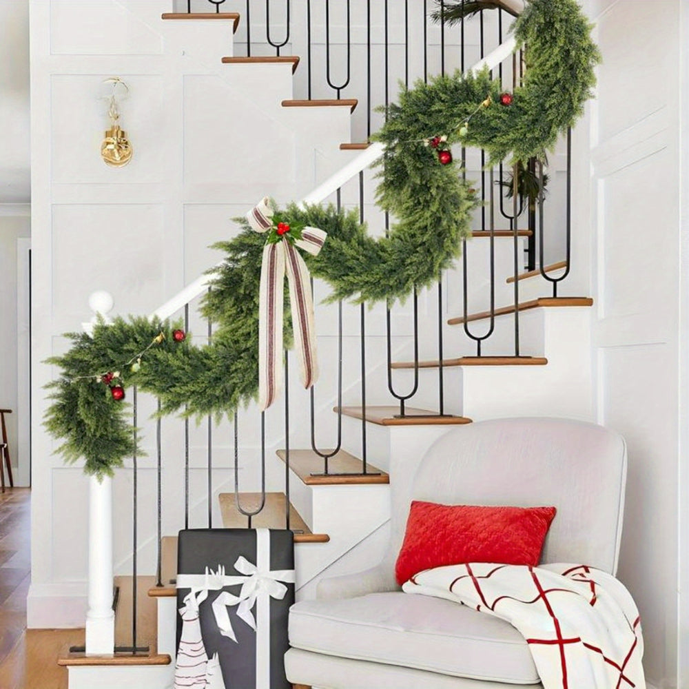 Christmas Garland Artificial Greenery Art Deco Mantle Stair Trim