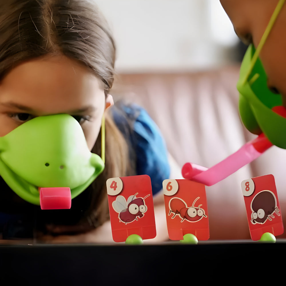 Board Game Kids Party Skill Set Chameleon Mask Tongue Challenge