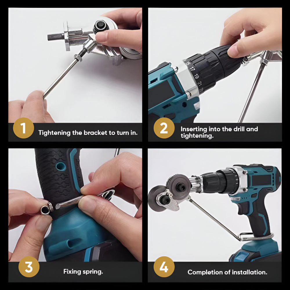 Drill Attachment Metal Cutting Tool Double Head Sheet Nibbler