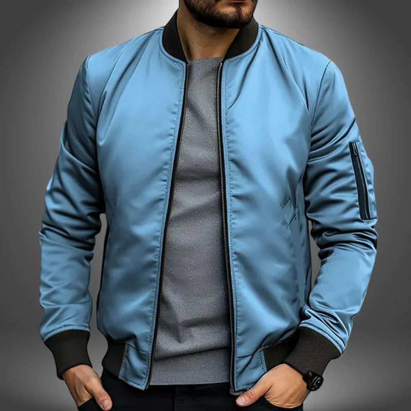 Men's Lightweight Casual Bomber Jacket - Stylish Windbreaker for Everyday Wear | Versatile & Comfortable Outerwear for All Seasons