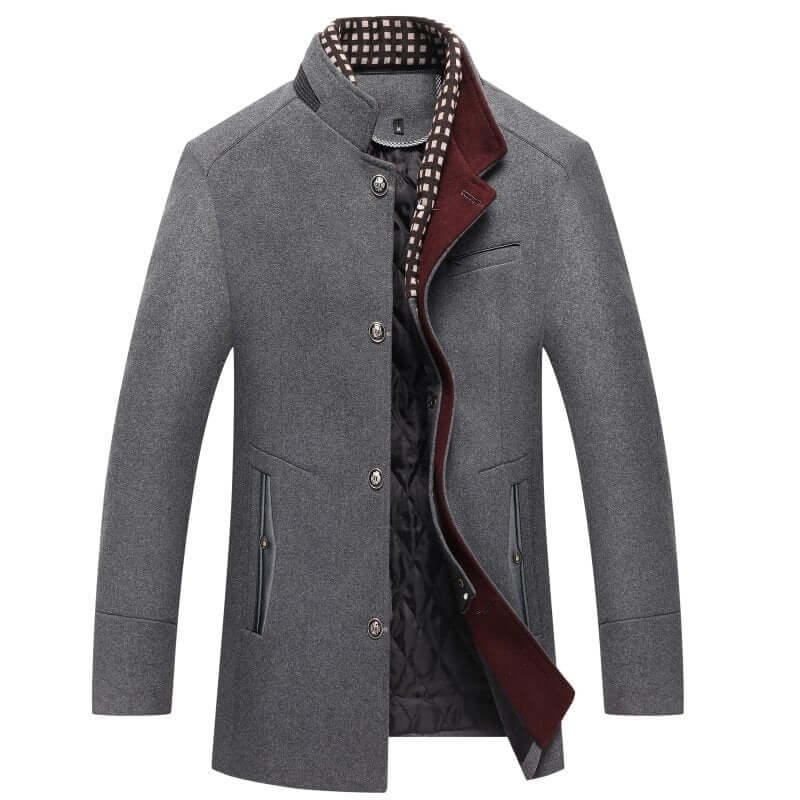 Men's Slim Fit Wool Winter Coat - Stylish, Warm & Comfortable Outerwear for Cold Weather