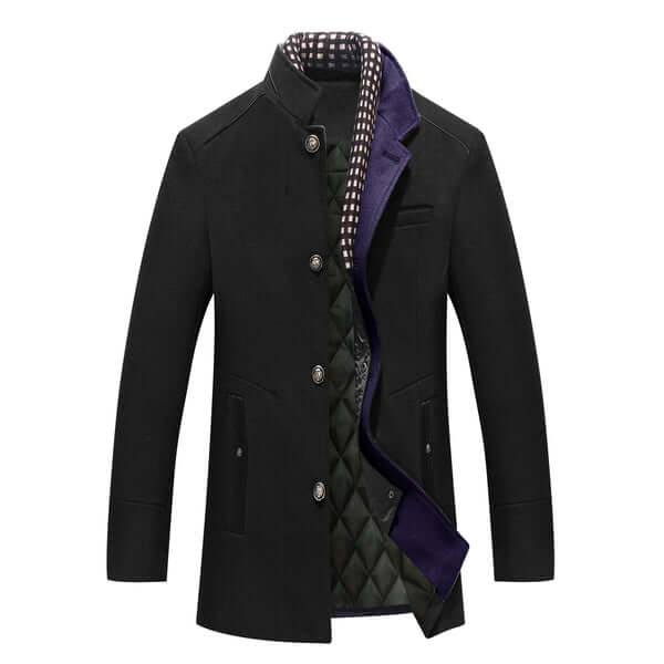 Men's Slim Fit Wool Winter Coat - Stylish, Warm & Comfortable Outerwear for Cold Weather