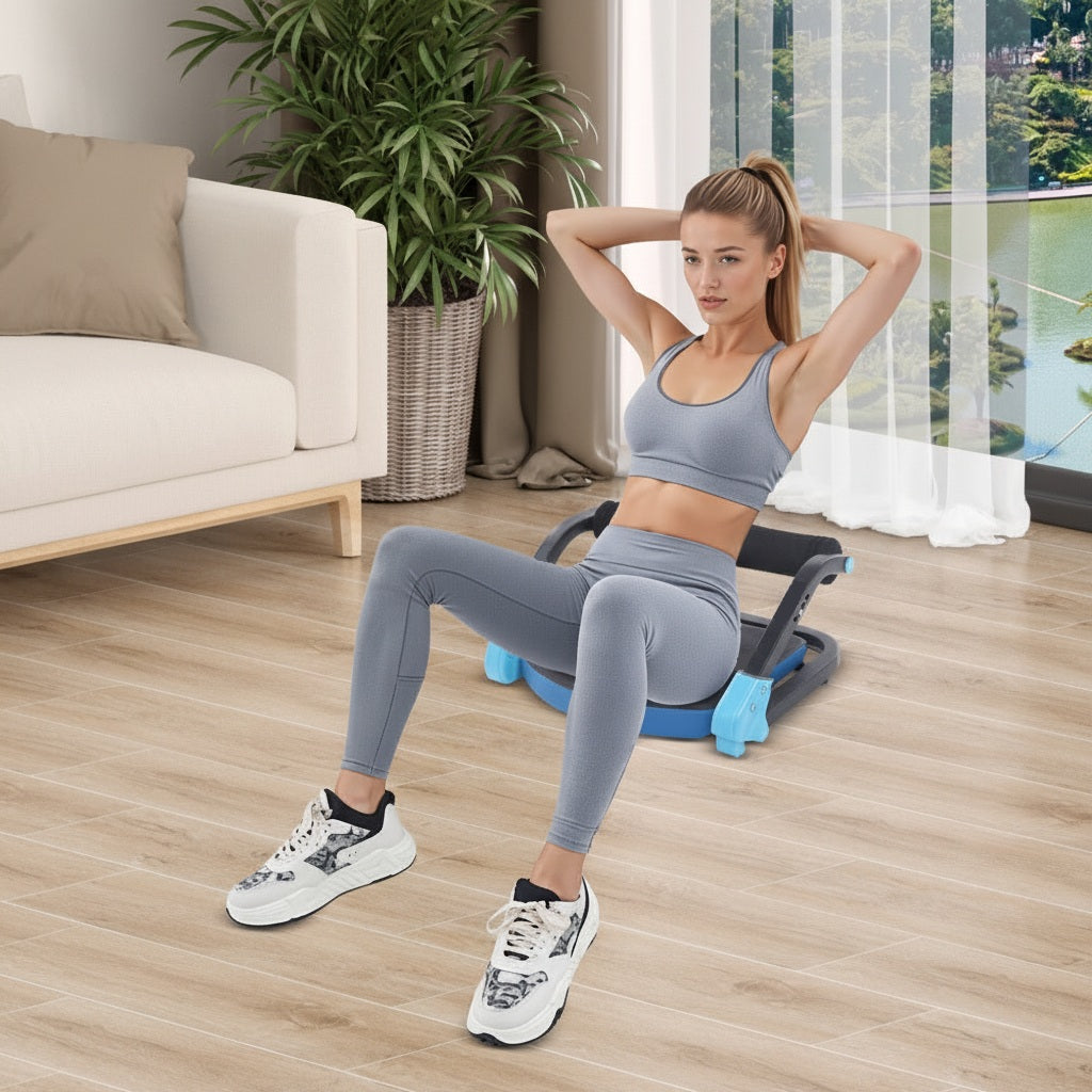Ab Machine Adjustable Resistance Iron Ab Trainer Home Gym