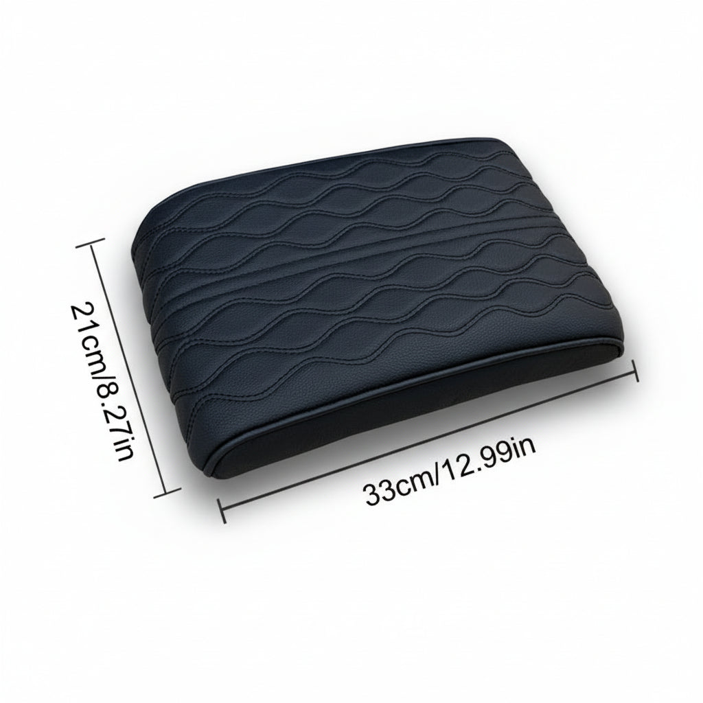 Car Armrest Cushion Memory Foam Leather Center Console Cover